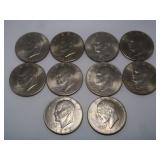 10 Eisenhower Dollars-asst date