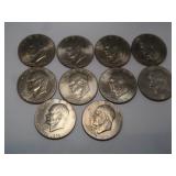 10 Eisenhower Dollars-asst date