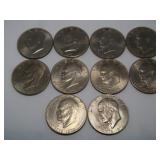 10 Eisenhower Dollars-asst date