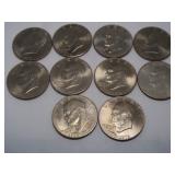 10 Eisenhower Dollars-asst date