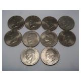 10 Eisenhower Dollars-asst date