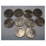 10 Eisenhower Dollars-asst date