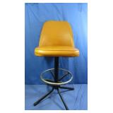 Leather Like Swivel Chair, 35"H