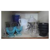 Glass&Ceramic Creamer Set,Sm Glass
