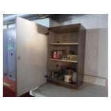 Pressed Wood Cabinet w/contents
