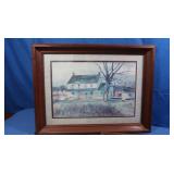 Large Art Print of Rustic House,Framed Dufex Foil