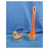 LE Smith Bittersweet Swung Vase-13"H, Handblown