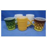 Vintage Anchor Hocking Fire King Barrel Mugs(5)