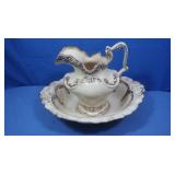 Vintage Pitcher&Wash Basin Set,Victorian Style