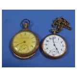 2 Antique Pocket Watches-1 Elgin,1South Bend(both