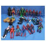 Large Lot of Marvel Spiderman Action Figures