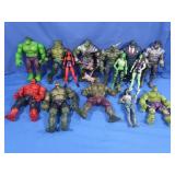 Lot of Marvel Hulk Action Figures