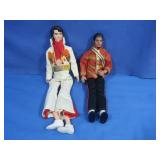 Elvis Presley&Michael Jackon Dolls,13"&12"