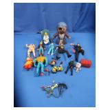 Figures from Jurassic Park,Kill Bill,Raiders of