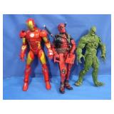 3 Marvel Larger Scale Actio Figures-Deadpool,