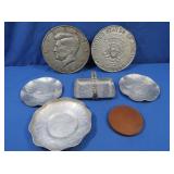 4 Wilson Specialties Hammered Alum Dishes,Cast