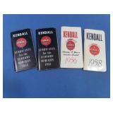 4 Vintage Kendall Motor Oils Pocket Diary