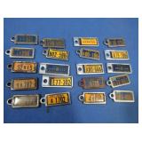 20 Vintage Key Chain License Plates