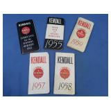 5 Vintage Kendall Motor Oils Pocket  Diary