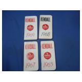 4 Vintage Kendall Motor Gear Pocket Calendars