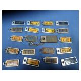 20 Vintage Key Chain License Plates