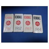 4 Vintage Kendall Motor Oils Pocket Diary
