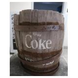 Vintage Wooden  "Enjoy Coke"  Barrel,needs work