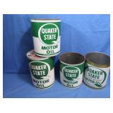4 Quaker State 1 Gal. Cans