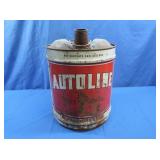 Vintage Autoline 5 Gal Metal Ca