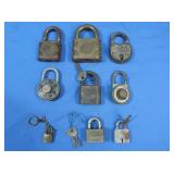 9 Vintage Locks-Yale,Westinghouse Dudley
