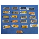 21 Vintage Key Chain License Plates