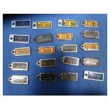 20 Vintage Key Chain License Plates
