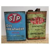 Vintage STP Oil Treatment Zal-Lac Gal. Cans