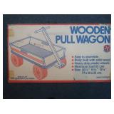 Unopened Box-Wooden Pull Wagon-30.5x15.5x13.75"