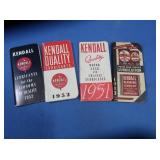 4 Vintage Kendall Motor Oils Pocket  Diary