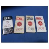 4 Vintage Kendall Motor Oils Pocket Diary