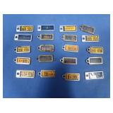 20 Vintage Key Chain License Plates