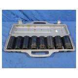 9 Pc 3/4" Drive Deep Air Impact Socket Set in