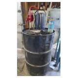 55 Gal Oil Drum(appears empty),V SwingSpout Oil