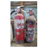 2 Fire Extinguisher,1 is dry chemical,both in
