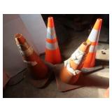 4 Traffic Cones,various sizes