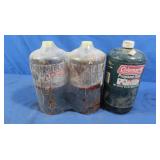 3 Coleman Propane Tanks-2 NIP&Hand Cleaner