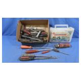First Aid Kit(appears NIP),Screwdrivers&more