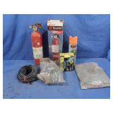 2 Fire Extinguishers-1 NIB,Plasting Tubing,Some