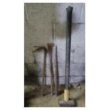 Sledgehammer,Pry Bar/Large Chisels