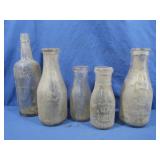 Vintage Glass Milk Bottles(Rolling Rock