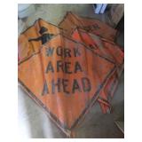 5 Utility work Signs approx 65"H