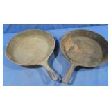 2 Cast Iron Skillets,12",one is Lodge