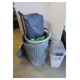 MetalTrash Can w/lid,2 Tarps,Pet Food
