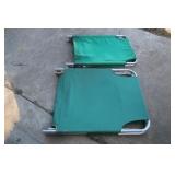 2 Aluminum Folding Cots 70x23&72x28"